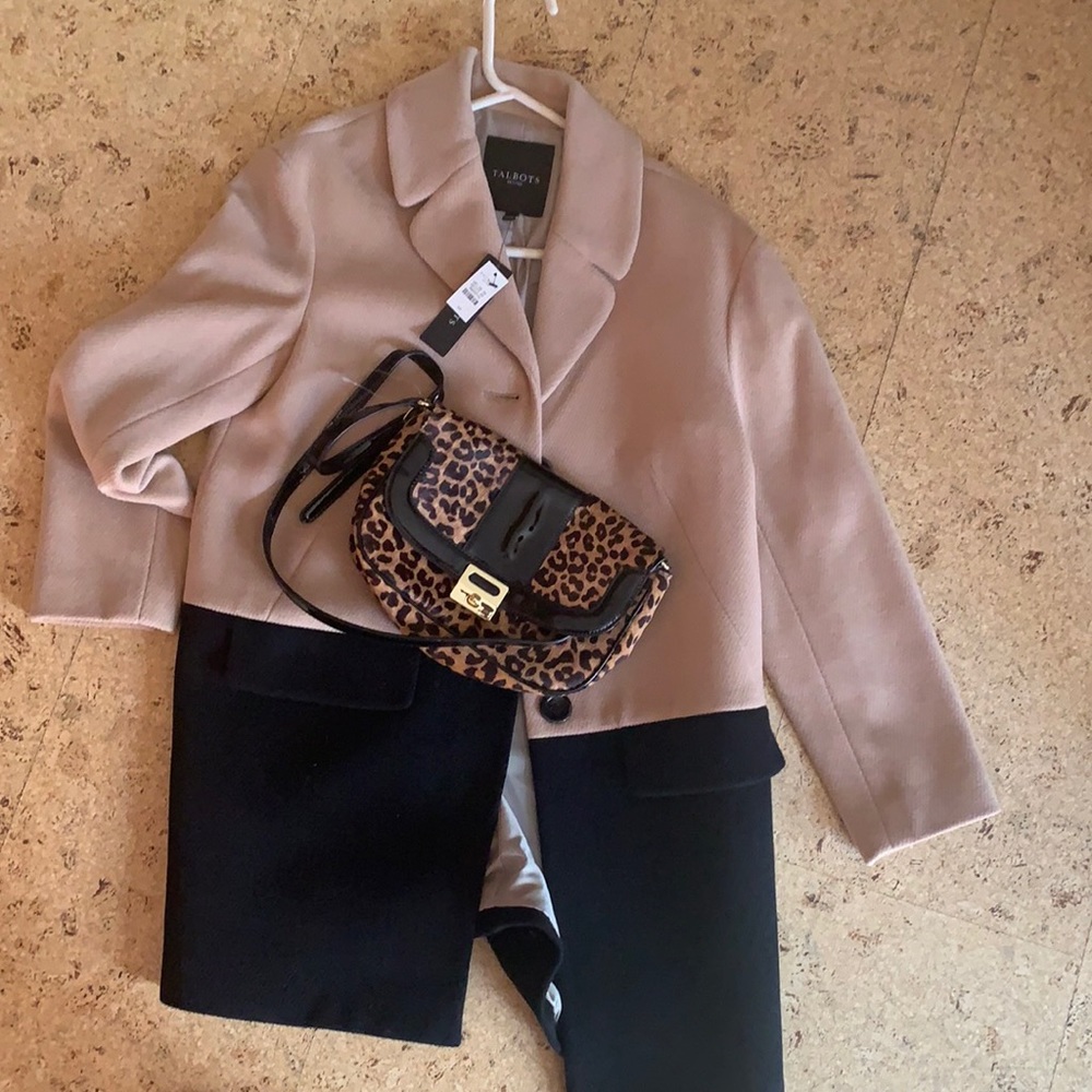 New Talbots coat with matching purse